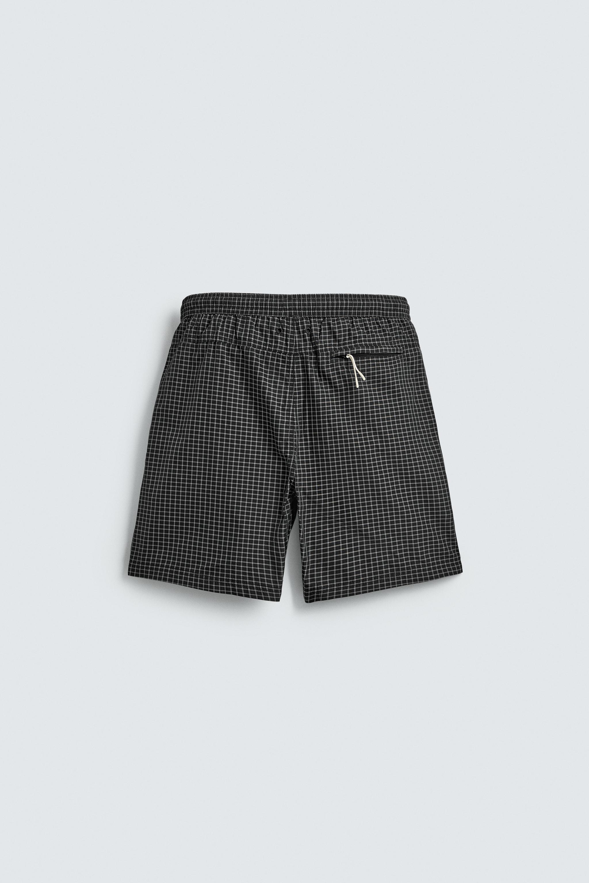 MAILLOT DE BAIN LONG À CARREAUX